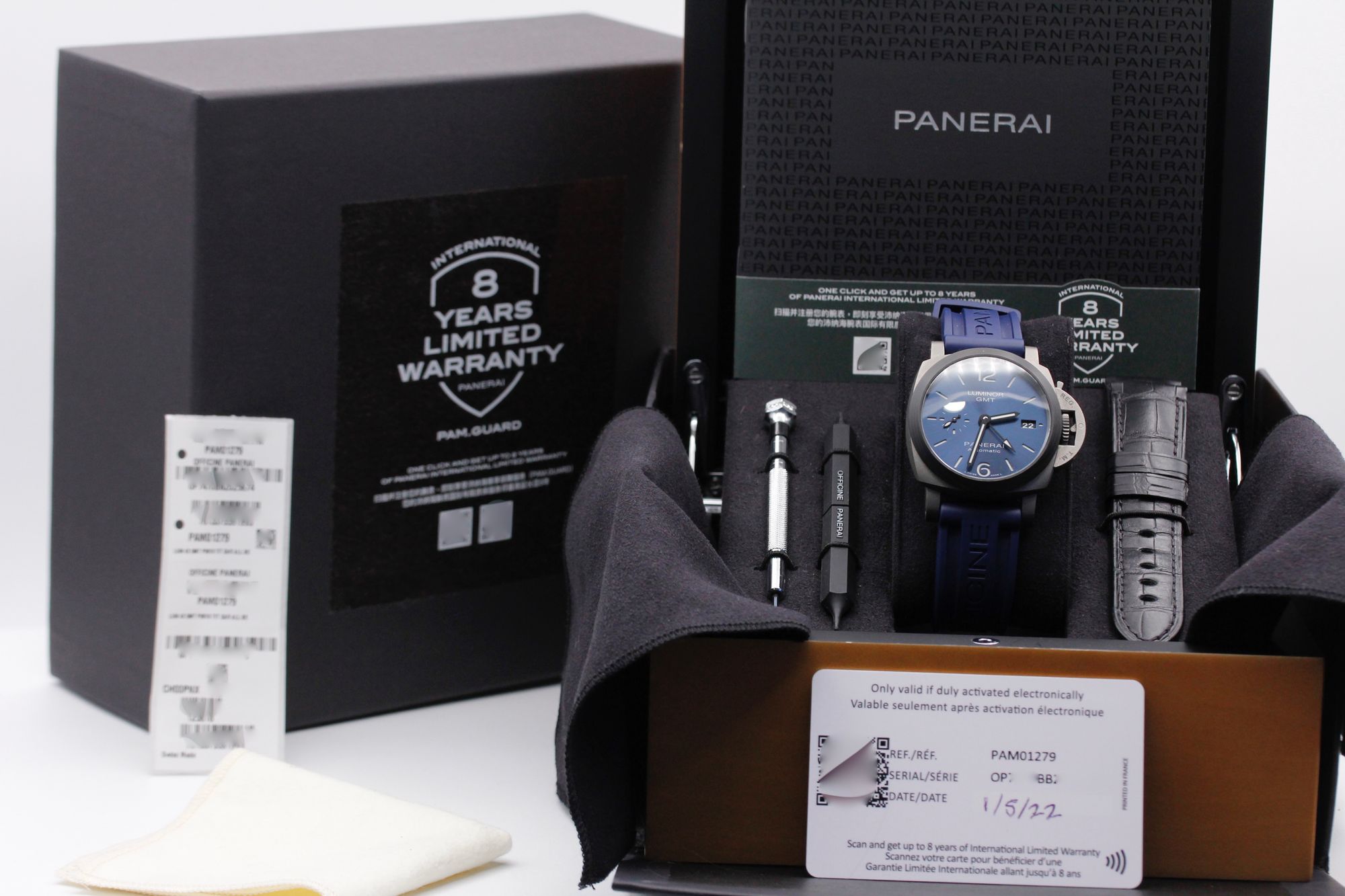 FSOT Panerai Luminor GMT PAM 1279 Blue Titanium Carbotech