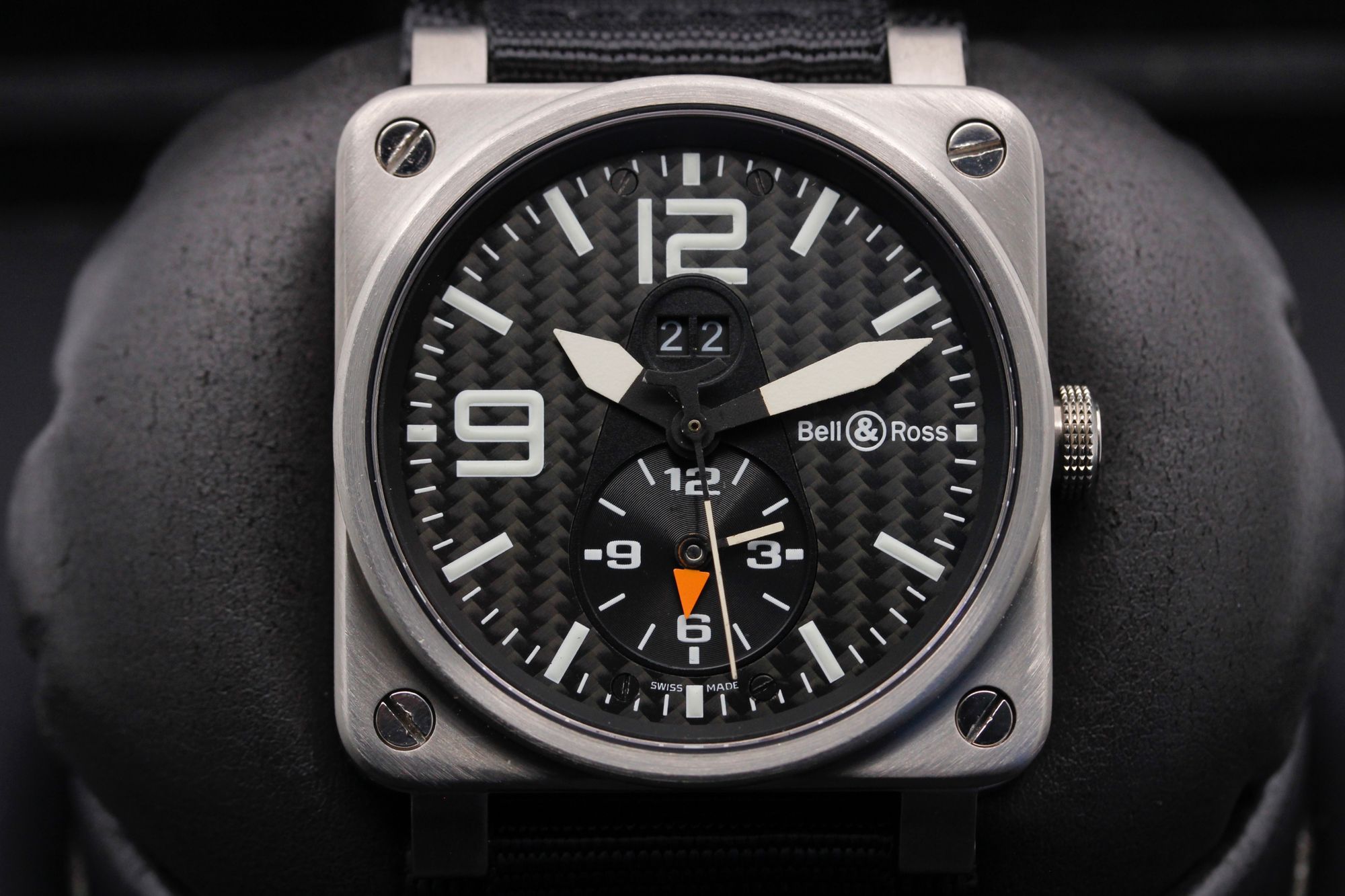 FSOT Bell Ross Aviation Big Date Dual Time BR03 54 Carbon Fiber