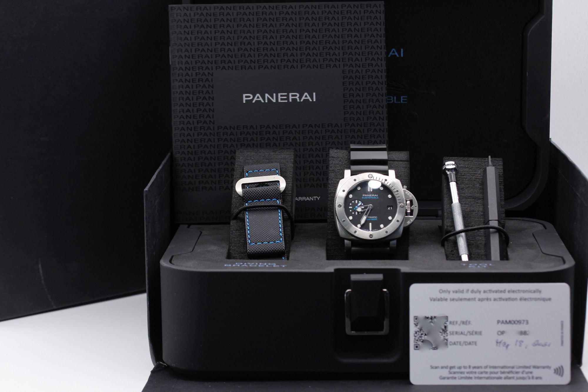 FSOT Panerai Luminor Submersible PAM 973 Black Stainless