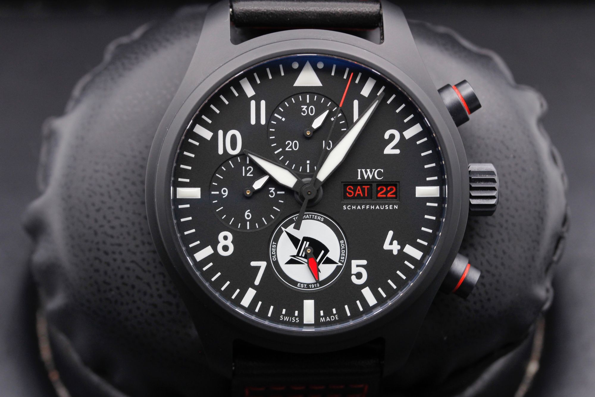 IWC Pilots Watch Chronograph "Tophatters" - IW389108 - Black - Ceramic - 44.5mm