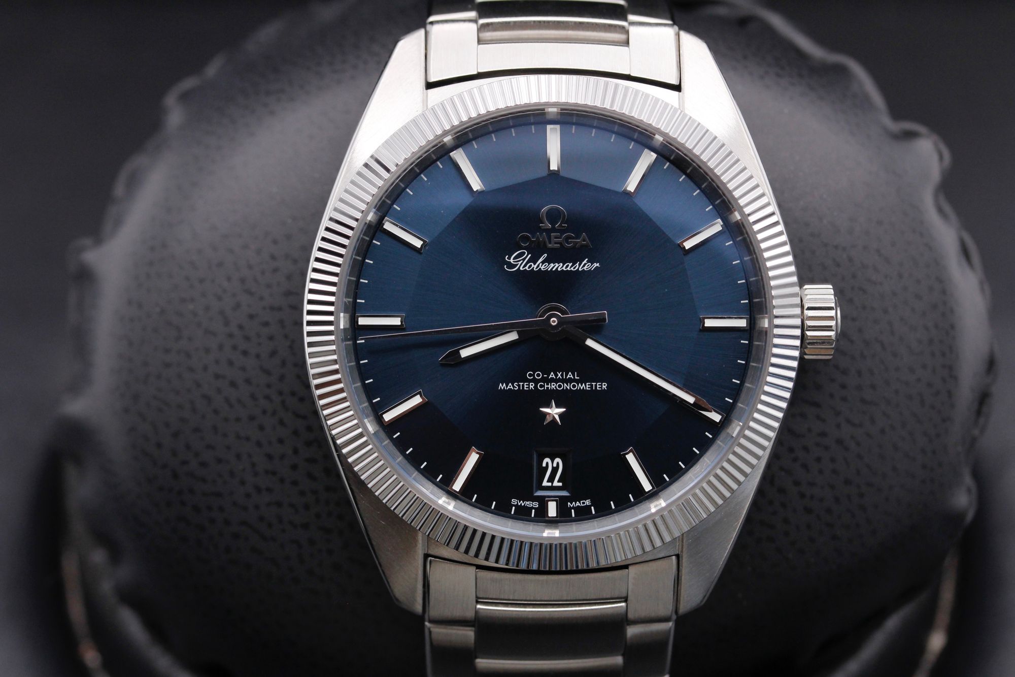 Omega globemaster blue dial hotsell