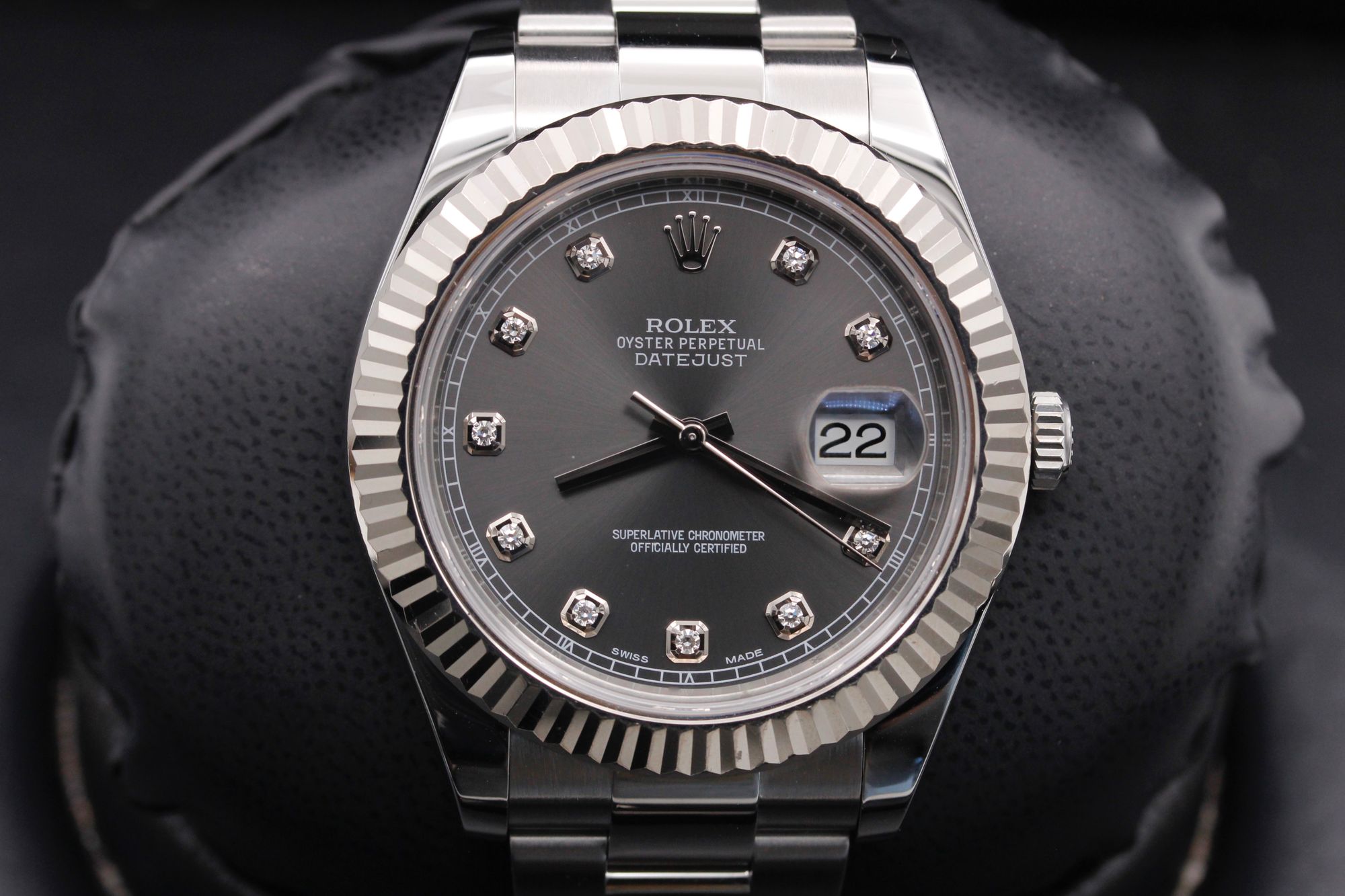 Rolex Datejust II  - 116334 - Rhodium Diamond - Stainless Steel - 41mm - Mint