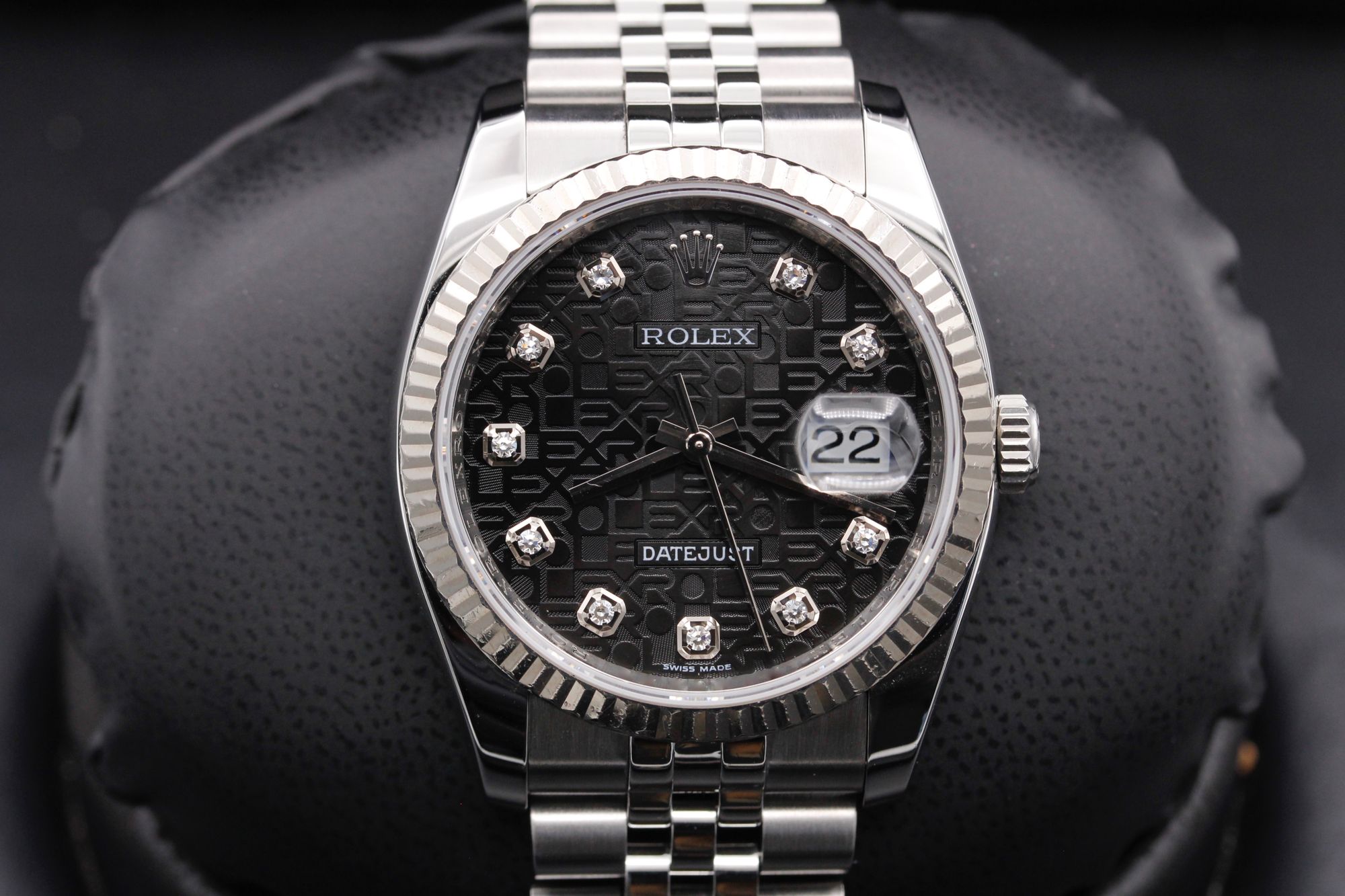 Rolex Datejust  - 116234 - Black Jubilee Diamond Dial  - Steel -36mm -Excellent