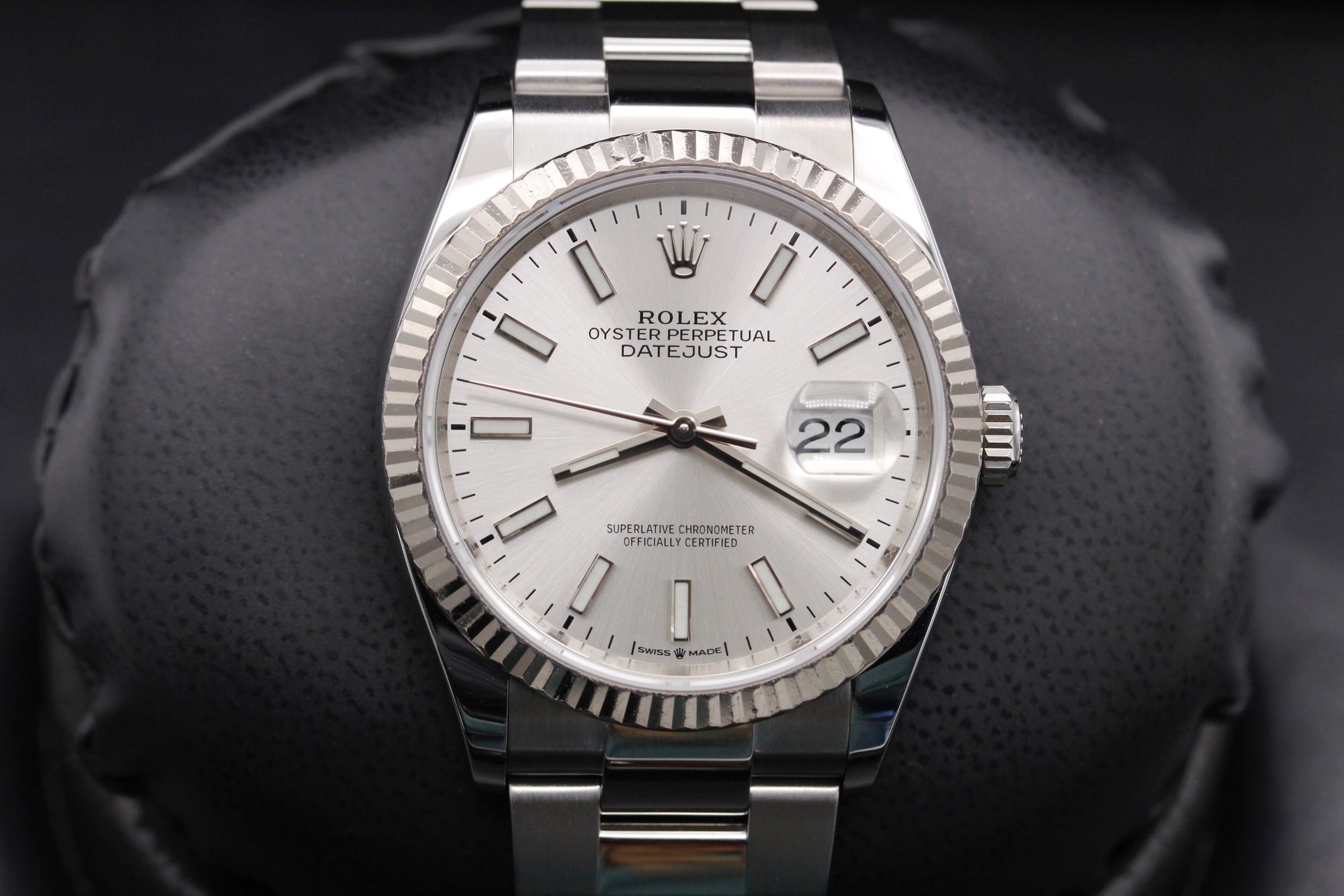 Rolex Datejust 36  - 126234 - Silver - Steel - White Gold Fluted Bezel - 36mm