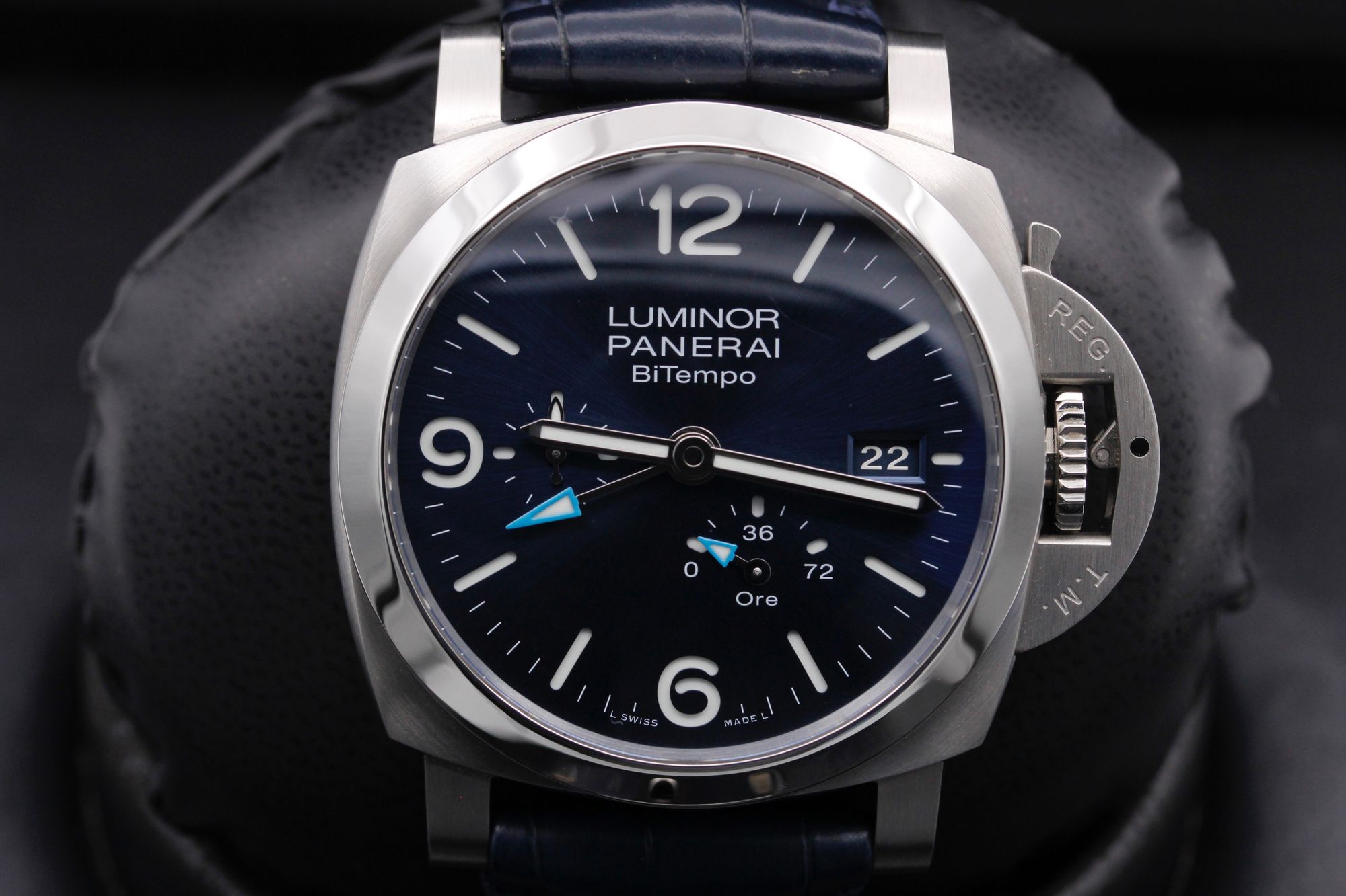 Panerai Luminor BiTempo  - PAM 01361 - Blue - Stainless Steel - 44mm - Mint