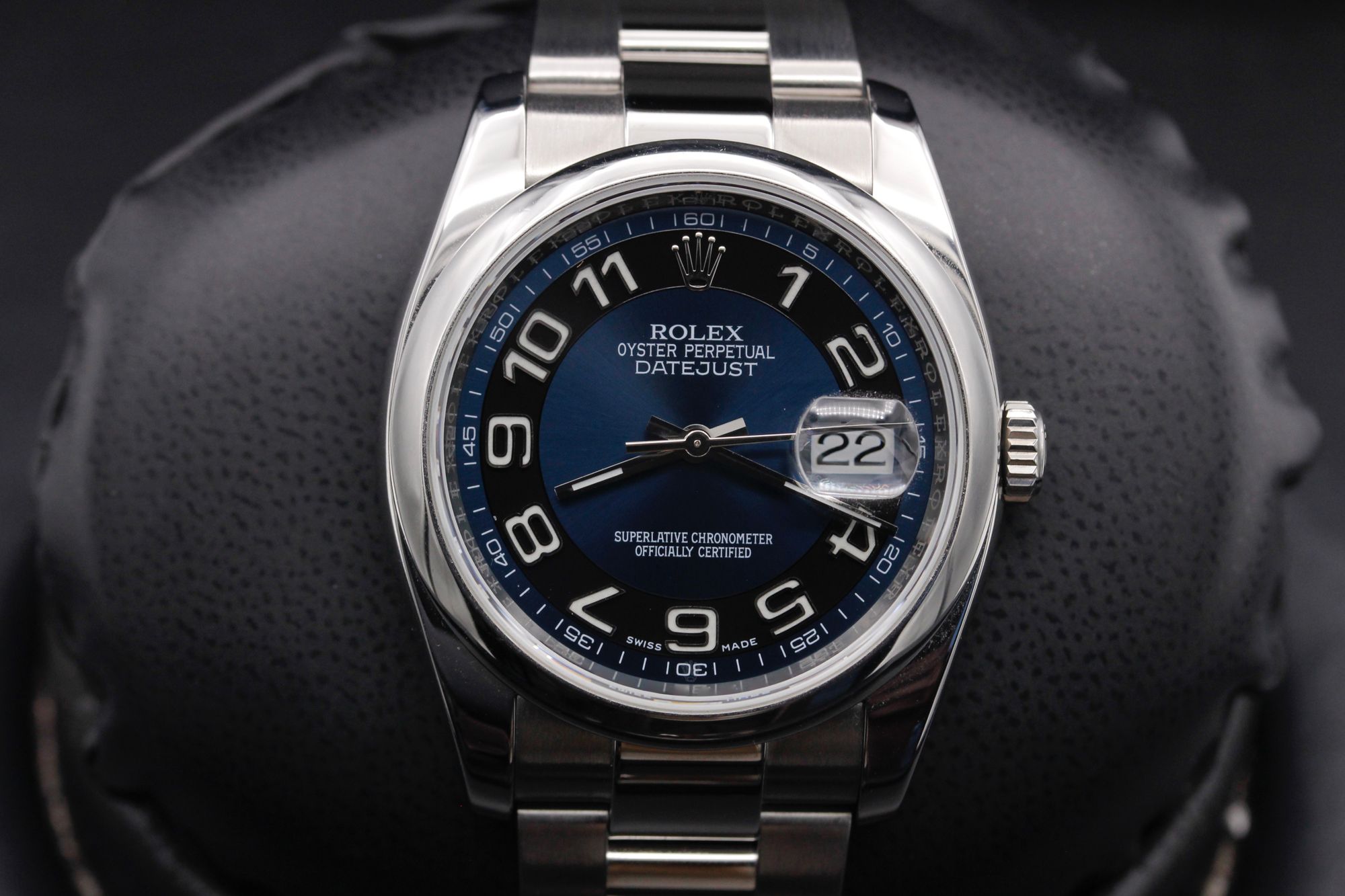 Rolex 116200  - Datejust - Blue Concentric Arabic  - Stainless Steel - 36mm - Excellent