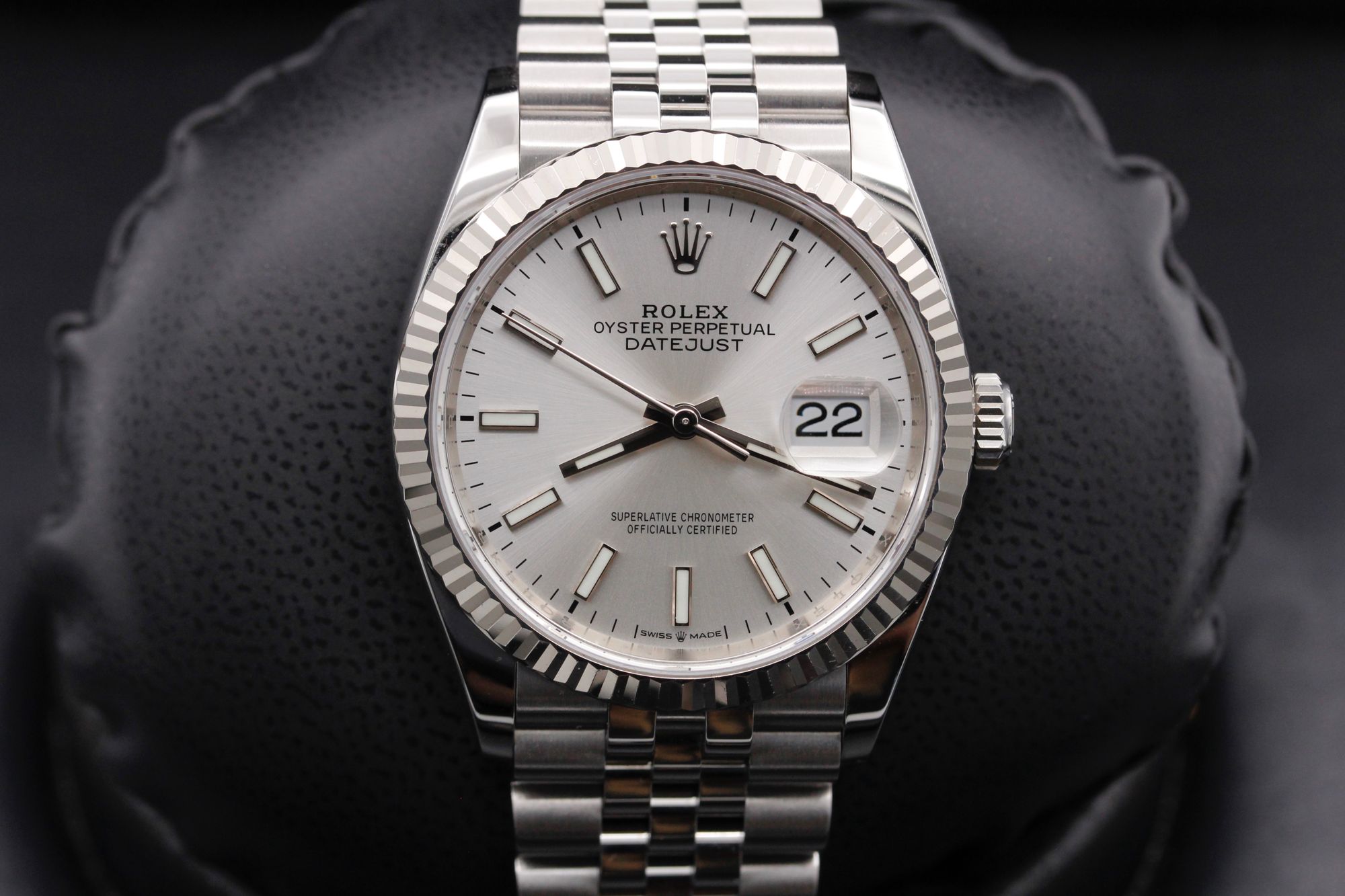 Rolex Datejust 36  - 126234 - Silver - Steel - White Gold Fluted Bezel - 36mm