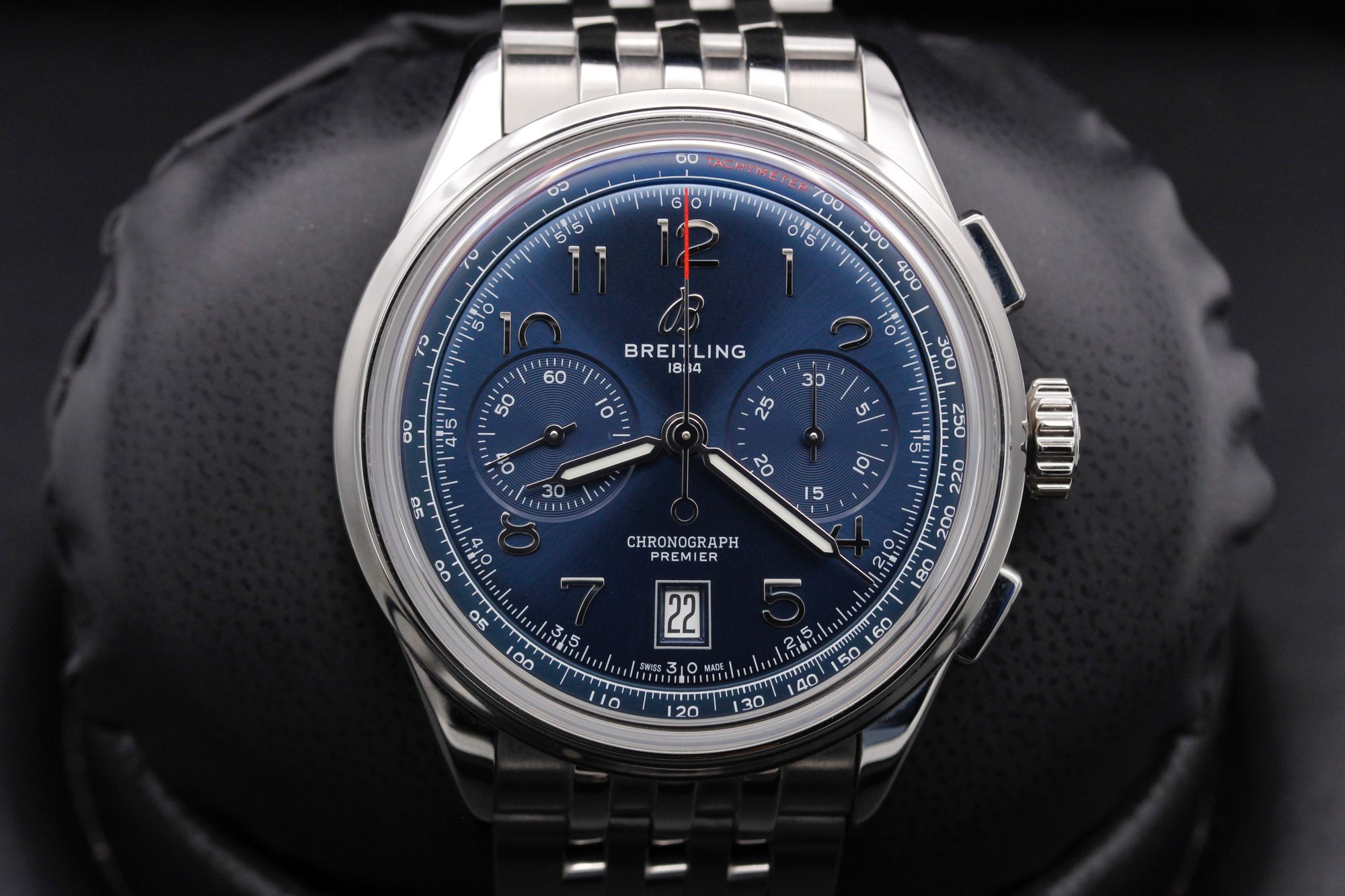 Breitling Premier B01 Chronograph   - AB0145171C1A1 - Blue - Stainless Steel  - 42mm - Mint