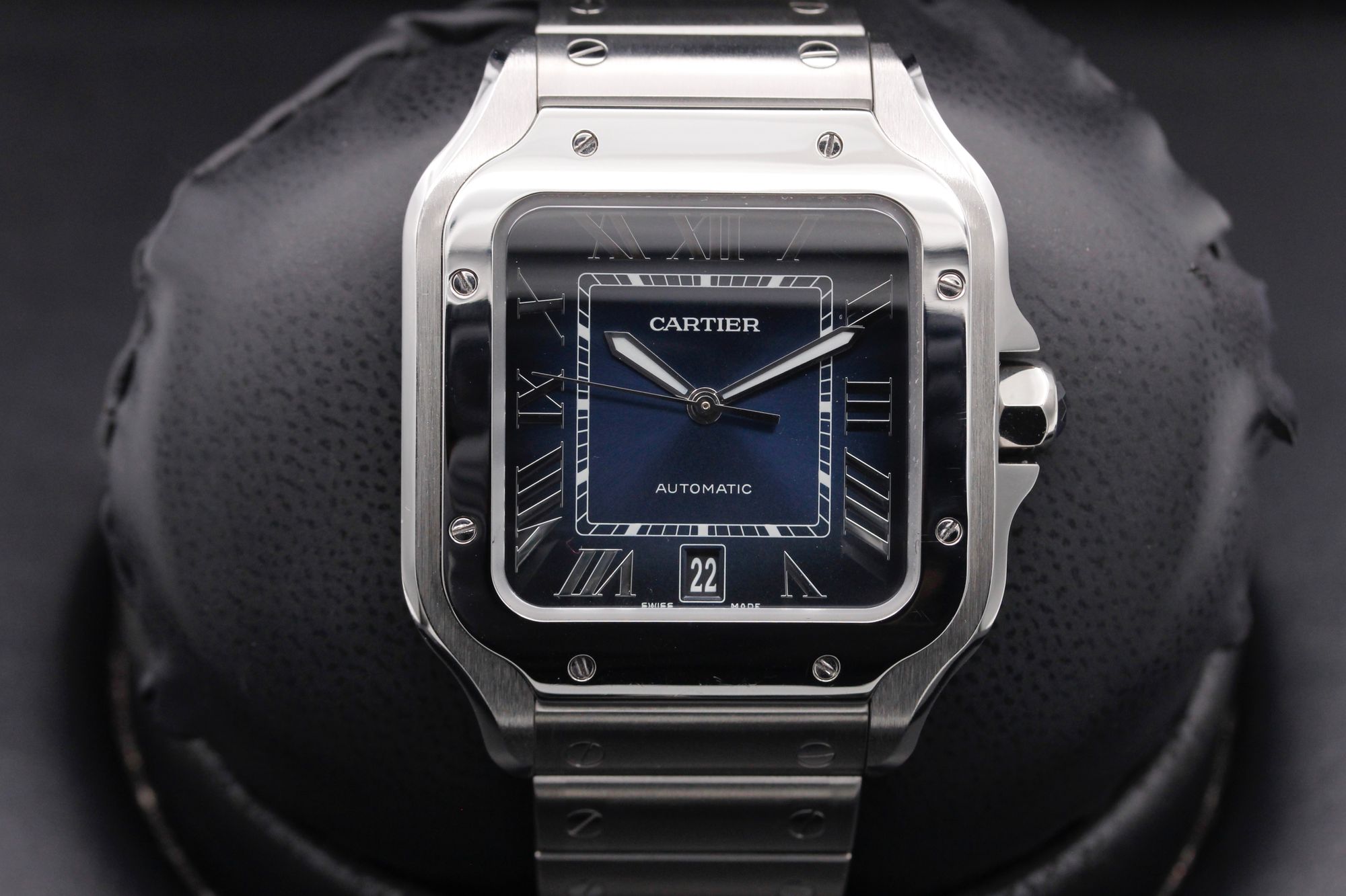 Cartier Santos De Cartier  - WSSA0062 - Blue - Stainless Steel - 39.8mm - Mint