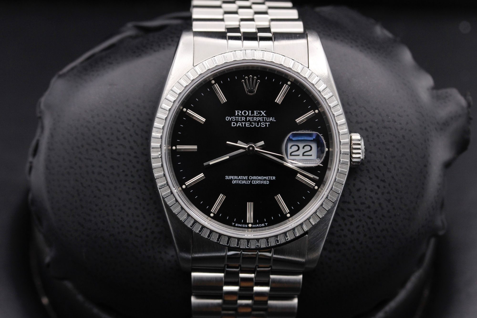 Rolex Datejust  - 16220 - Black Index - Stainless Steel - 36mm - Fair