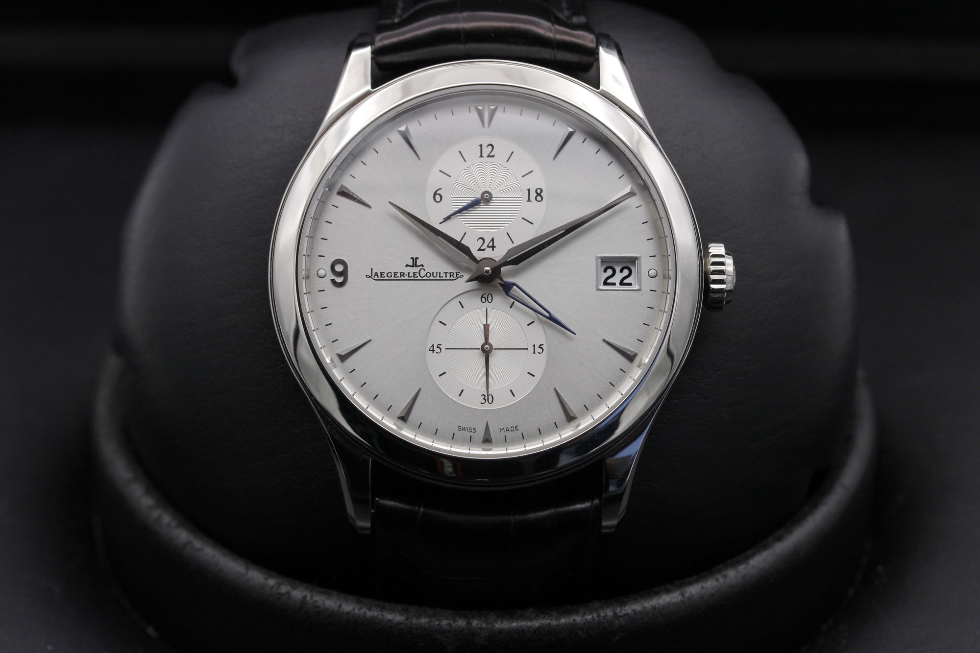 Jaeger LeCoultre Master Control Hometime  - Q1628430 - Silver - Stainless Steel - 39.5mm - Mint