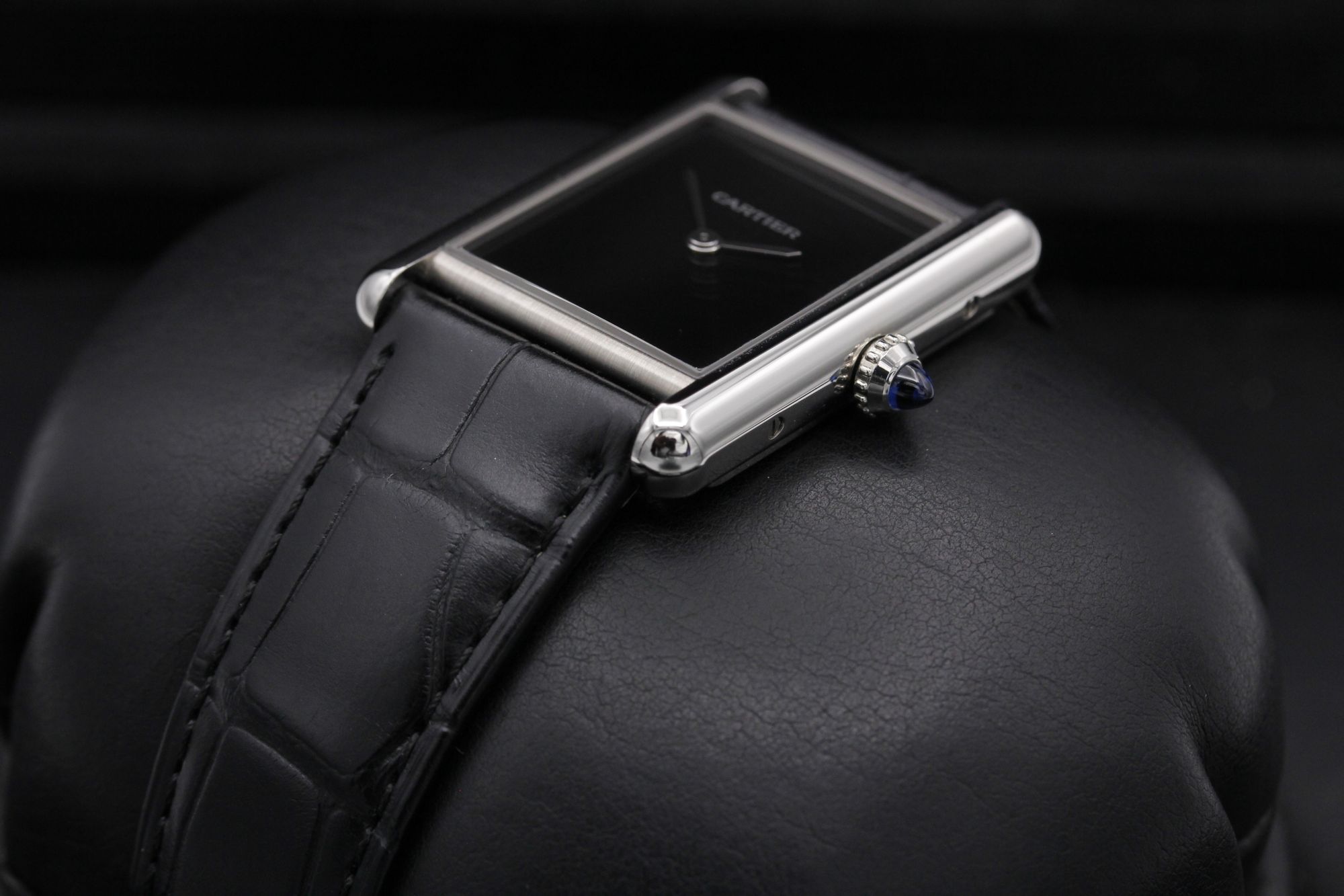 FSOT: Cartier Tank Must - WSTA0072 - Black - Stainless Steel - 33.7mm - Mint image 2