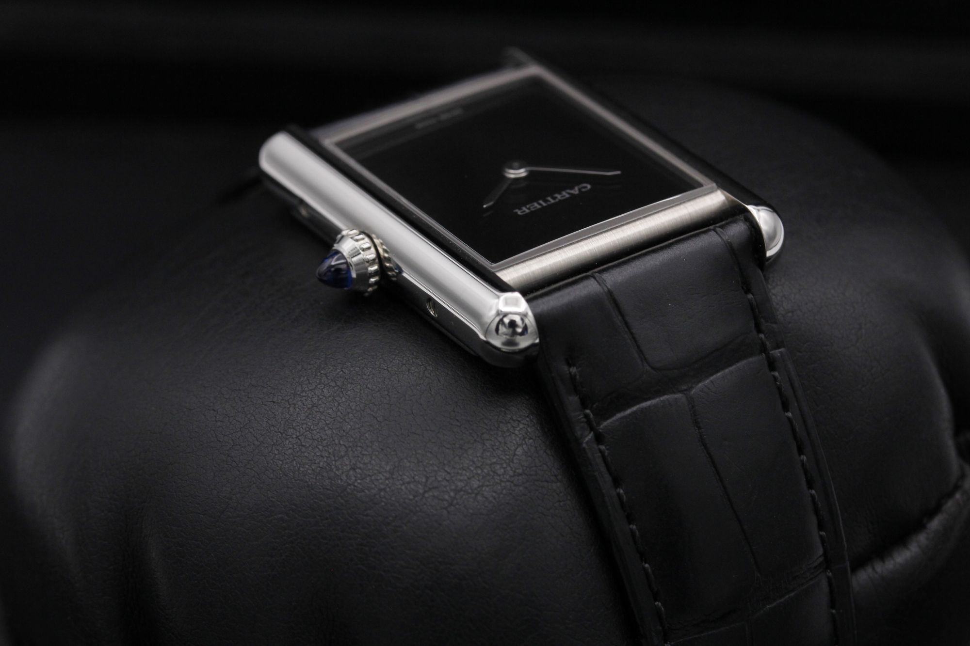 FSOT: Cartier Tank Must - WSTA0072 - Black - Stainless Steel - 33.7mm - Mint image 4