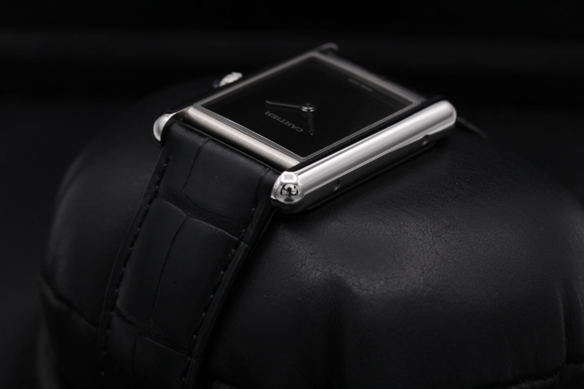 FSOT: Cartier Tank Must - WSTA0072 - Black - Stainless Steel - 33.7mm - Mint image 5