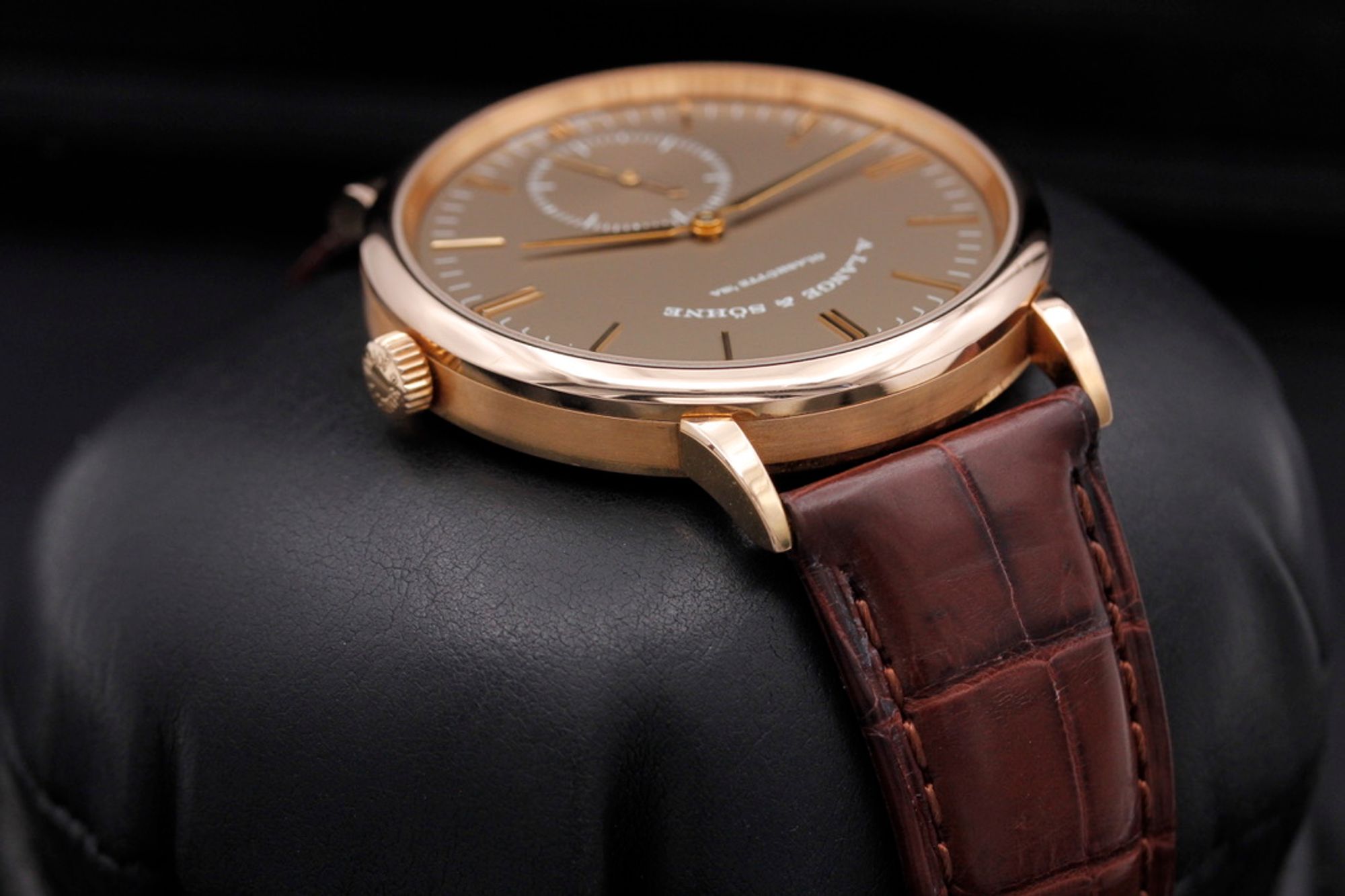 FSOT: A. Lange & Söhne Saxonia Automatic  - 380.042 - Brown - Rose Gold - 38.5mm - Excellent image 4