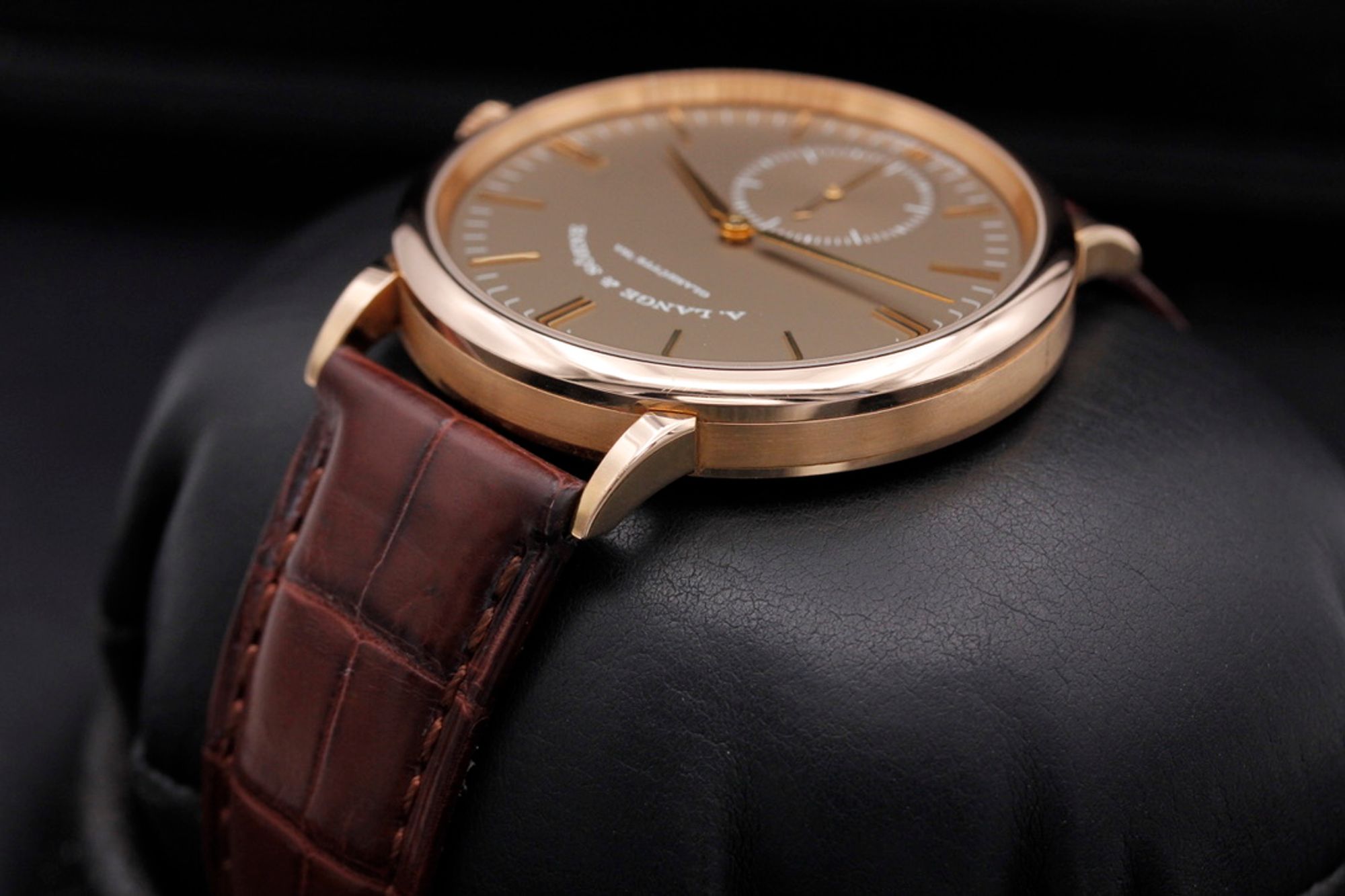 FSOT: A. Lange & Söhne Saxonia Automatic  - 380.042 - Brown - Rose Gold - 38.5mm - Excellent image 5
